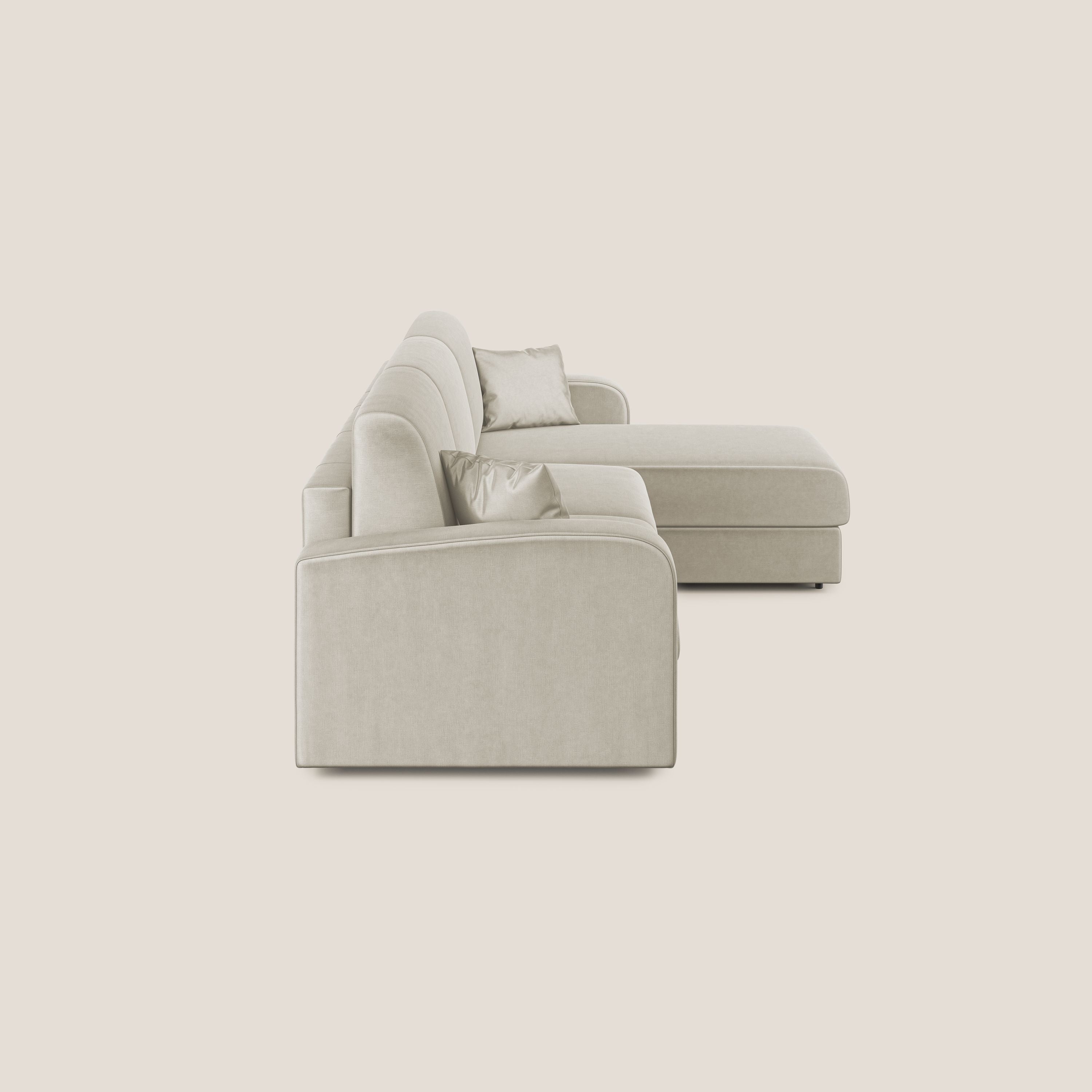 Lebron Divano letto angolare con penisola in velluto morbido T01 - divani.store