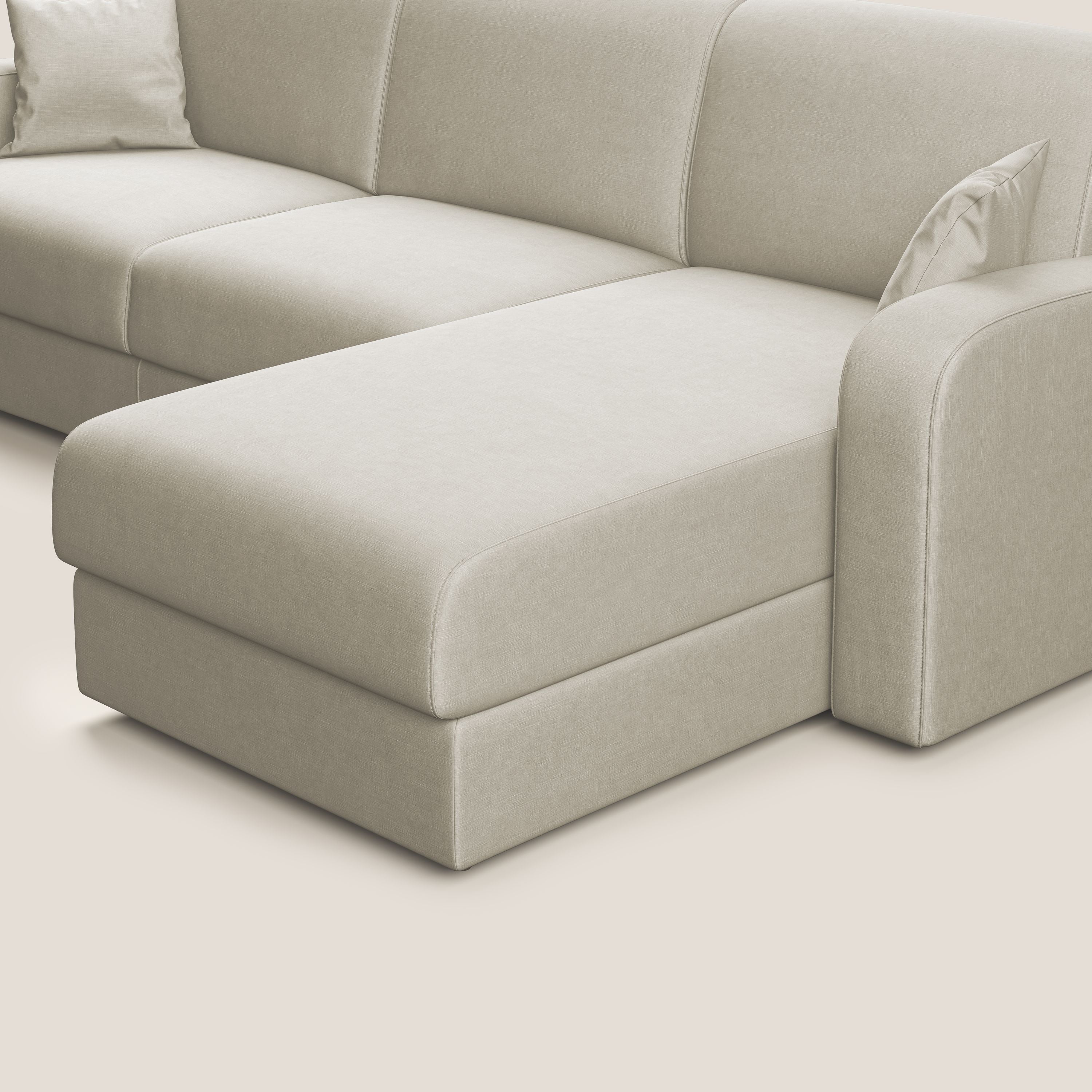 Lebron Divano letto angolare con penisola in velluto morbido T01 - divani.store