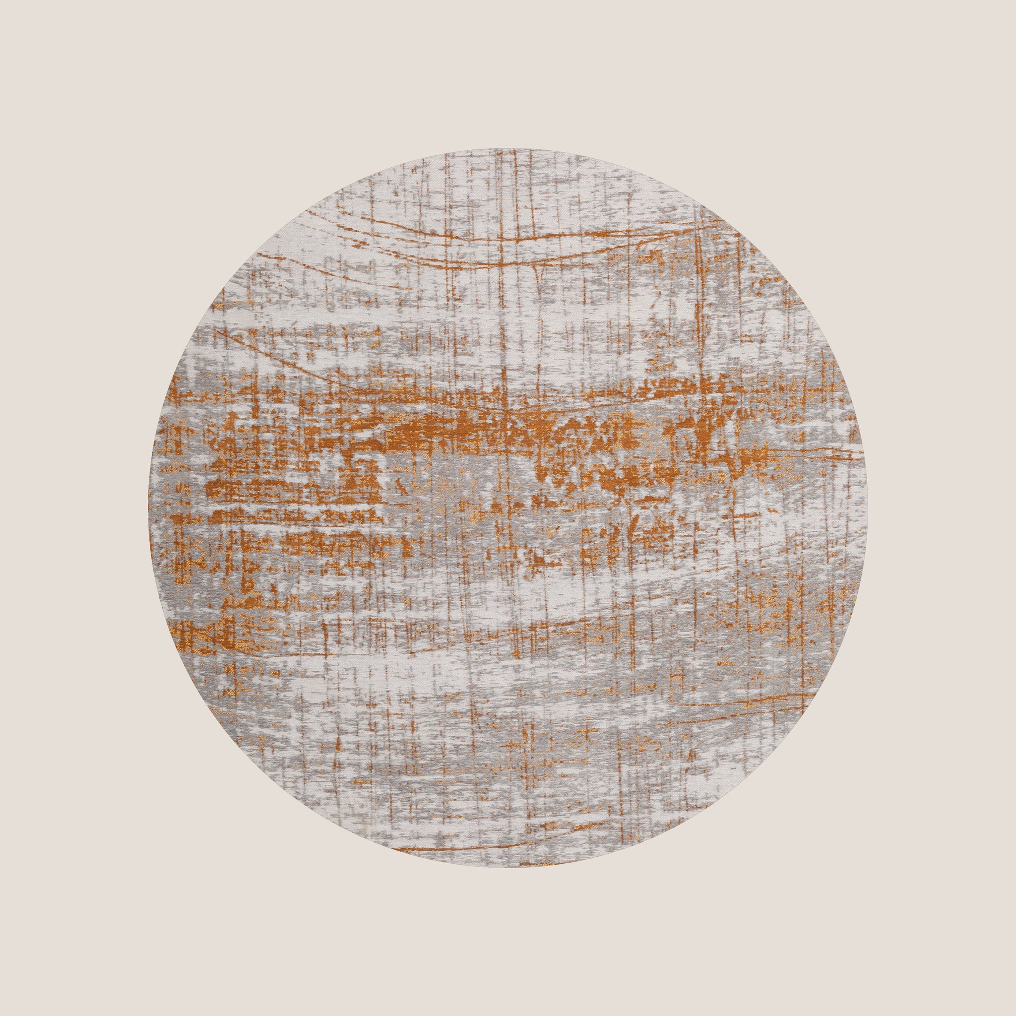 Raggio-di-sole runder abstrakt gemusterter Baumwollteppich