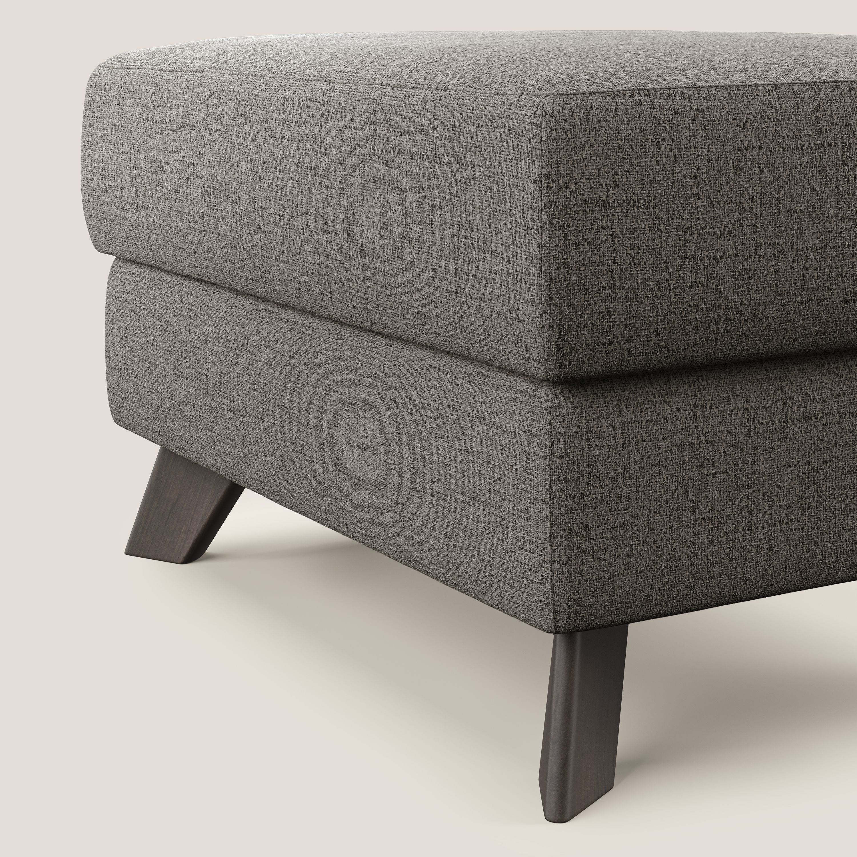 Moon Pouf contenitore e piedini alti in tessuto morbido impermeabile fiammato T03 - divani.store